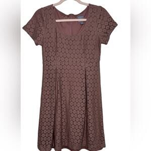 Rabbit Rabbit Rabbit Dress Size 6 Brown Floral Lace Knee Length Dress Size 6